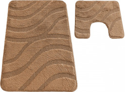 Súprava kúpeľňových predložiek s výrezom TÁŇA - symphony - svetlo hnedá