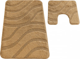 Súprava kúpeľňových predložiek s výrezom TÁŇA - symphony - tmavo béžová