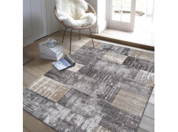 Kusový koberec PANNE squares - odtiene šedej