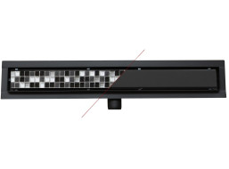 Sprchový žľab MAXMAX Mexen FLAT 2v1 - čierny, 1710110 - 110 cm