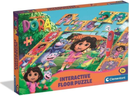 CLEMENTONI Podlahové puzzle s interaktívnym perom Dora prieskumnice 24 dielikov