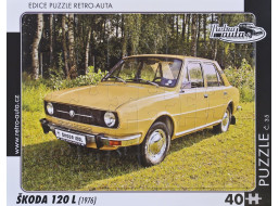 RETRO-AUTA Puzzle č.35 ŠKODA 120 L (1976) 40 dielikov