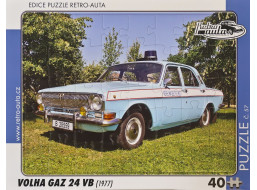 RETRO-AUTA Puzzle č.57 VOLHA GAZ 24 VB (1977) 40 dielikov