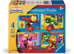 RAVENSBURGER Puzzle Iron Man a jeho úžasní priatelia 4v1 (12,16,20,24 dielikov)