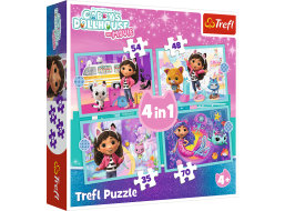 TREFL Puzzle Gábinin kúzelný domček: Veľké dobrodružstvá 4v1 (35,48,54,70 dielikov)