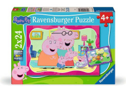 RAVENSBURGER Puzzle Prasiatko Peppa 2x24 dielikov
