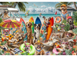 BLUEBIRD Puzzle Psy a mačky na pláži 2000 dielikov