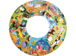 2Kids Toys Drevené puzzle Kruh prepojiteľné 6 v 1