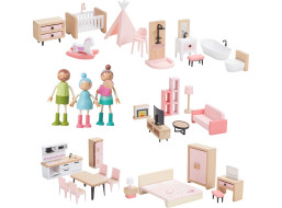 2Kids Toys Sada nábytku s rodinou 5 v 1