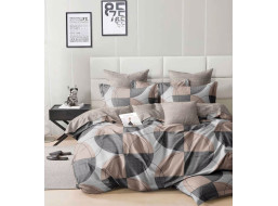 Posteľné obliečky z mikrovlákna SATIN TAUPE - 160x200 cm - šedé/béžové