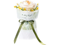 ROBOTIME Roker Floral Art: 3D puzzle Biela kamélia 63 dielikov