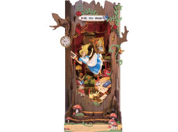 ROBOTIME Rolife DIY 3D Zarážka na knihy: Alenka v Ríši divov s LED osvetlením 300 dielikov