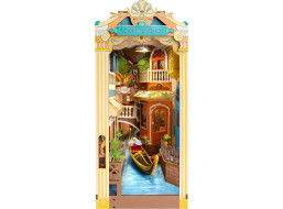 ROBOTIME Rolife DIY 3D Zarážka na knihy: Benátky s LED osvetlením 110 dielikov