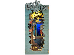 ROBOTIME Rolife DIY 3D Zarážka na knihy: Kúzelnícka ulička s LED osvetlením 216 dielikov