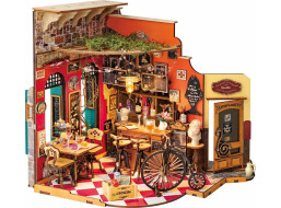 ROBOTIME Rolife DIY 3D drevené puzzle Bar s LED osvetlenie