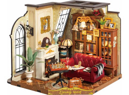 ROBOTIME Rolife DIY 3D drevené puzzle Obývacia izba s LED osvetlením