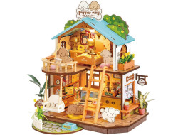 ROBOTIME Rolife DIY House: Vila pre psíkov s LED osvetlením