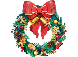 ROBOTIME Rolife Svietiace 3D drevené puzzle Adventný veniec 252 dielikov