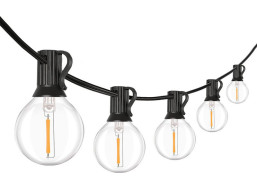 Solight LED vonkajšia balkónová reťaz s žiarovkami, 10 žiaroviek, 5m+3m, 500lm, teplá biela