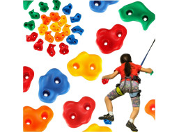 Lezecké úchyty pre deti - farebné 20 ks + skrutky