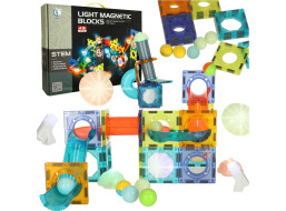 Svietiaca magnetická guličková dráha - 49 prvkov