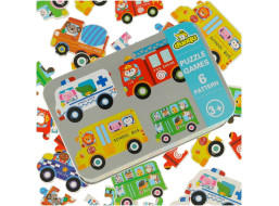 Puzzle v plechovke - Vozidlá - 30 dielikov