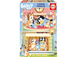 EDUCA Drevené puzzle Bluey 2x16 dielikov