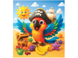 WOODEN CITY Drevené puzzle Pirátsky papagáj 20 dielikov