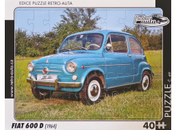 RETRO-AUTA Puzzle č.49 FIAT 600 D (1964) 40 dielikov