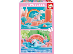 EDUCA Puzzle Magickí jednorožci 2x48 dielikov
