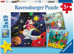 RAVENSBURGER Puzzle Profesia z ríše fantázie, 3x49 dielikov