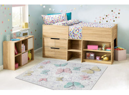 Detský kusový koberec Bambino 1610 Butterflies cream, 80x150 cm