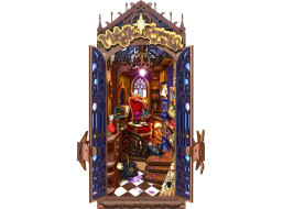 RoboTime 3D skladačka Zarážka na knihy Miniatúra domčeka Kútik kúzelnej fantázie