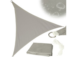 Ochranná trojuholníková tieniaca plachta proti slnku LUARO - 3x3x3 m - šedá