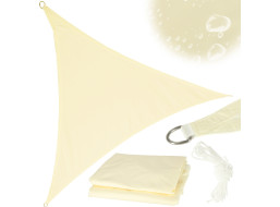 Ochranná trojuholníková tieniaca plachta proti slnku LUARO - 4x4x4 m - béžová