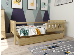 Detská posteľ z masívu borovice FRANK - 200x90 cm - prírodná