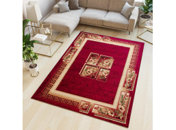 Kusový koberec ATLAS quatro - červený/béžový, 100x200 cm