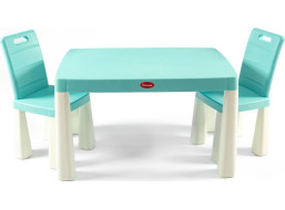DOLONI Plastový stolík so stoličkami modro-biely