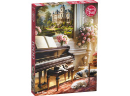 CHERRY PAZZI Puzzle Miestnosť s klavírom 1000 dielikov