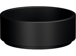 Kerasan OKE keramické umývadlo na dosku, Ø 40cm, čierna mat 554131