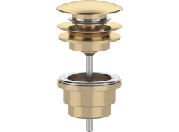 Sapho Umývadlová výpusť 5/4“, click-clack, veľká zátka, 10-65mm, zlato mat CV100219