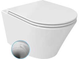 Sapho PACO závesná WC misa, Vortex Rimless, 36x53cm, biela PZ1012V