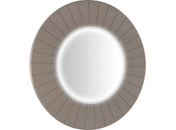 Sapho LUMIRO STRIP okrúhle zrkadlo s LED osvetlením v ráme ø 75cm, agila LR750-4343S