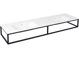 Sapho SKA konzola pod umývadlo/dosku 180x22x51cm, čierna mat SKA880