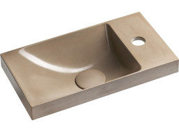 Sapho AGOS betónové umývadlo 40x22cm, ľavé/pravé, piesková pololesk AS40014