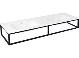 Sapho SKA konzola pod umývadlo/dosku 160x22x51cm, čierna mat SKA860