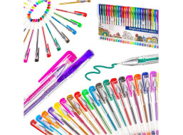 Farebné trblietavé gélové perá - sada 25 ks