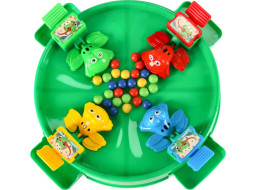 Arkádová hra Hladné žaby pre 4 hráčov - zelená