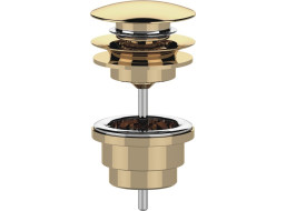 Sapho Umývadlová výpusť 5/4“, click-clack, veľká zátka, 10-65mm, zlato CV100217
