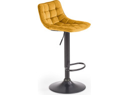 Barová stolička DÁŠENKA - horčicovo žltá - výškovo nastaviteľná